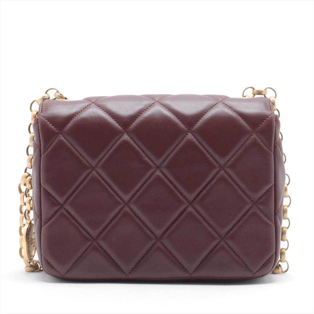 New 1:1 Rep Top Quality Chanel Mini Lambskin  Single Chain Single Chain Bag Bordeaux Gold  IC Chip
