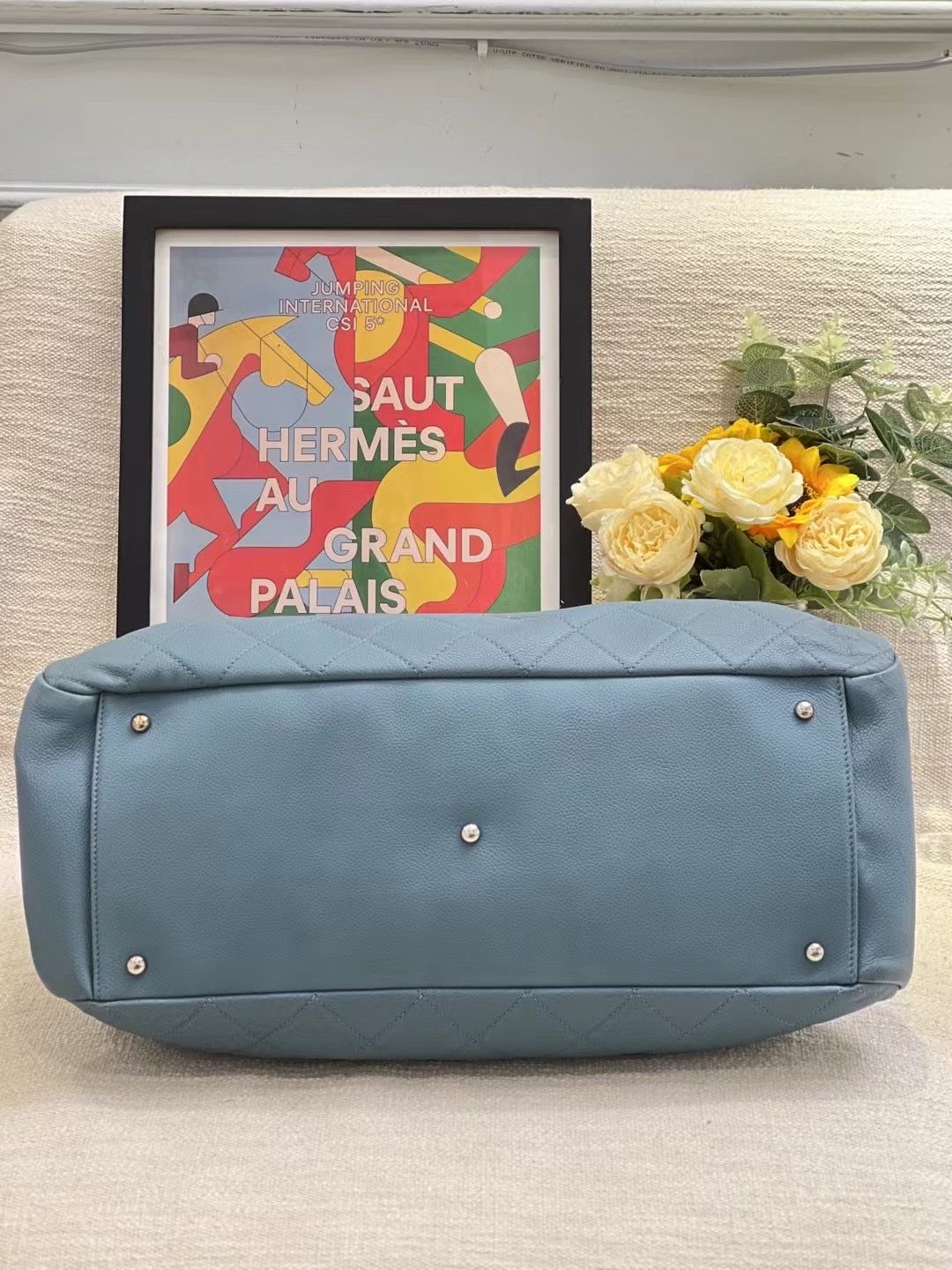 Chanel tote bag 44x29cm blue 10678