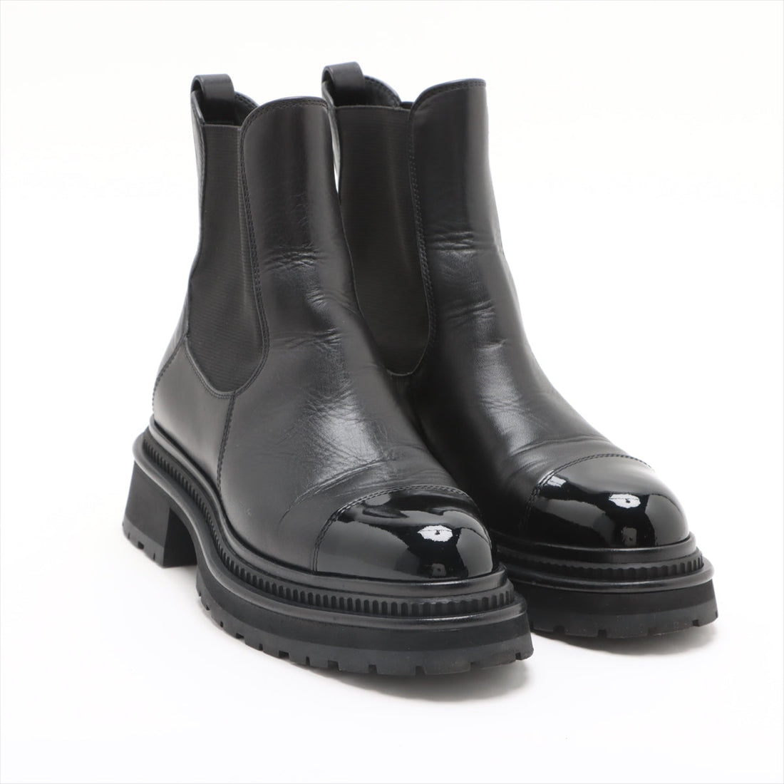 New 1:1 Rep Top Quality Chanel Coco Patent Shoes 35.5  Black G39208