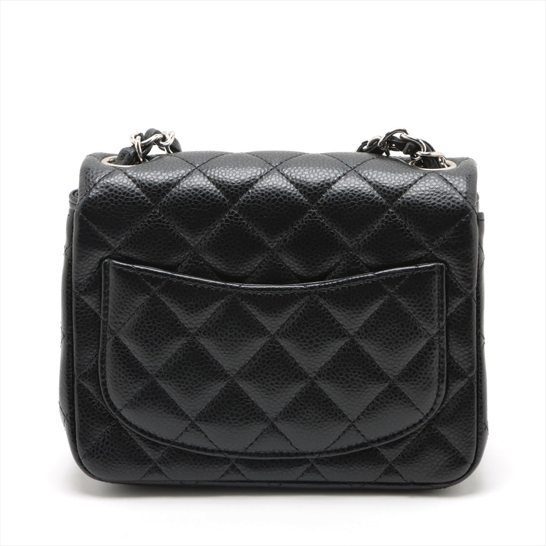 New 1:1 Rep Top Quality Chanel Mini Matrasse Caviar S Single Flap Single Chain Bag Black Silver  19th