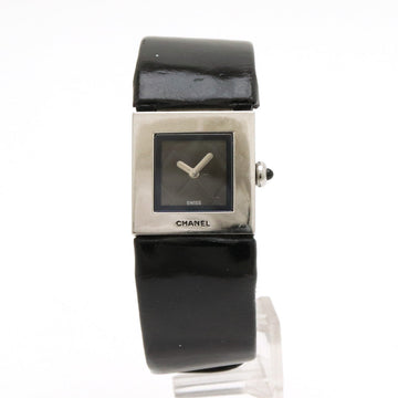 New 1:1 Rep Top Quality Chanel Matrasse SS Emmeline Leather Belt Black   Quartz Watch H0116