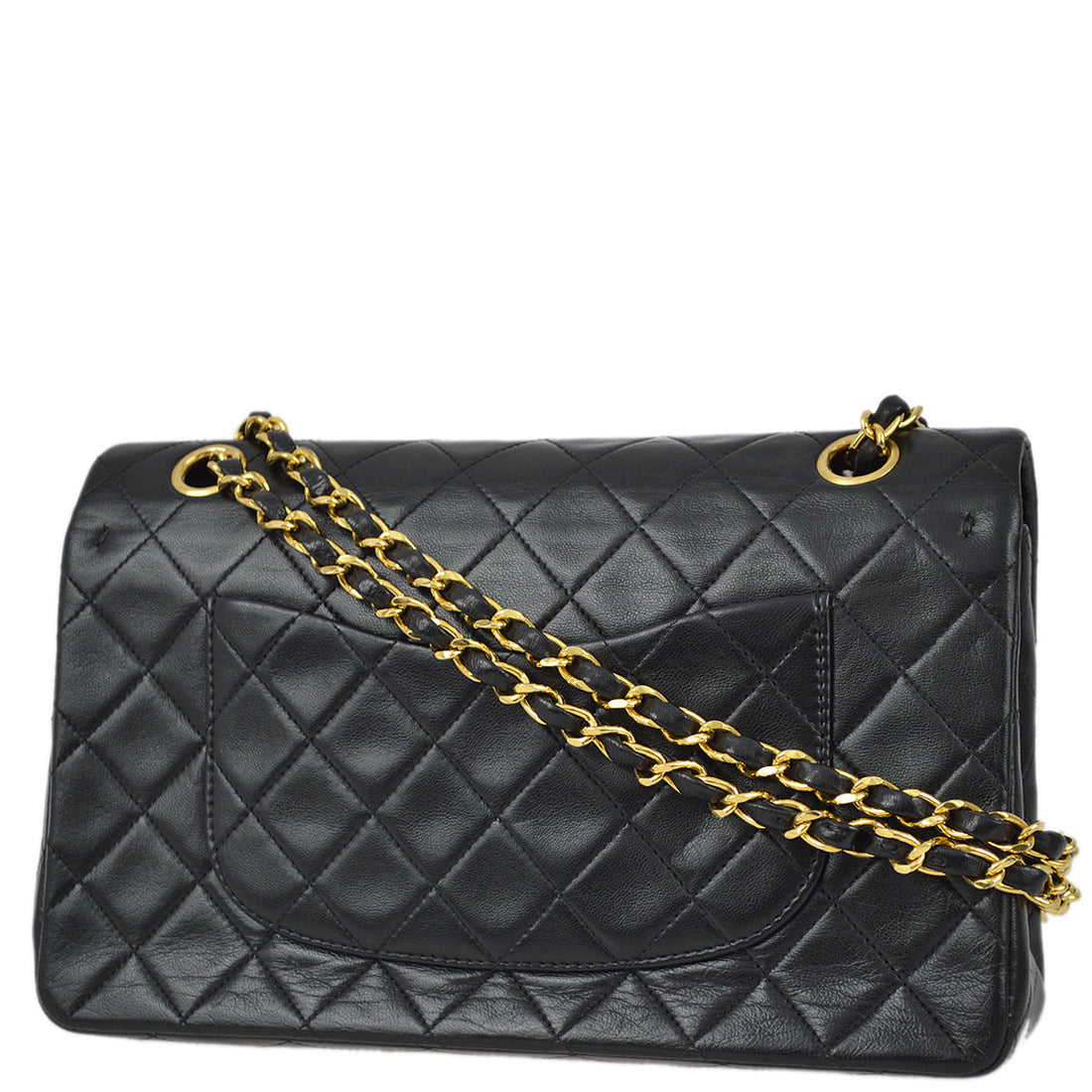 Top Quality Chanel 1991-1994 Classic Double Flap Medium Black Lambskin