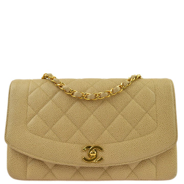 New 1:1 Rep Top Quality Chanel Beige Caviar Medium Diana Shoulder Bag