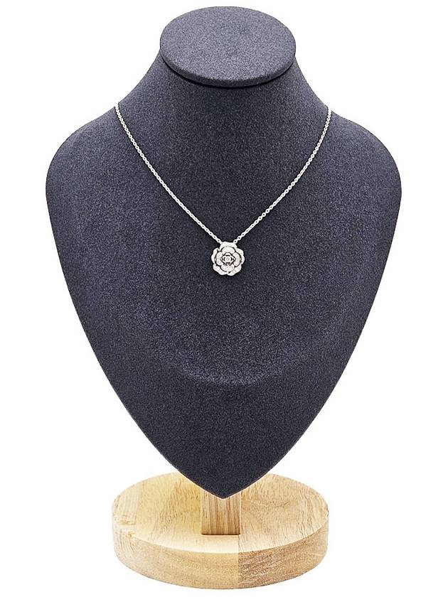 Top Quality Chanel J12071 18K White Gold Boutonde Camellia Diamond Necklace Chanel