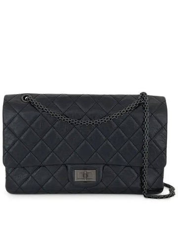 2 55  Maxi Black Monochrome Glossy Calf 5ET0045 Chanel