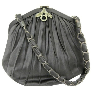 Gucci Evening W Early Enamel And Clasp Black Silkrhinestone Corde Shoulder Bag