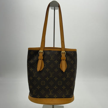 LOUIS VUITTON Monogram Bucket PM Shoulder Bag lv8857cc