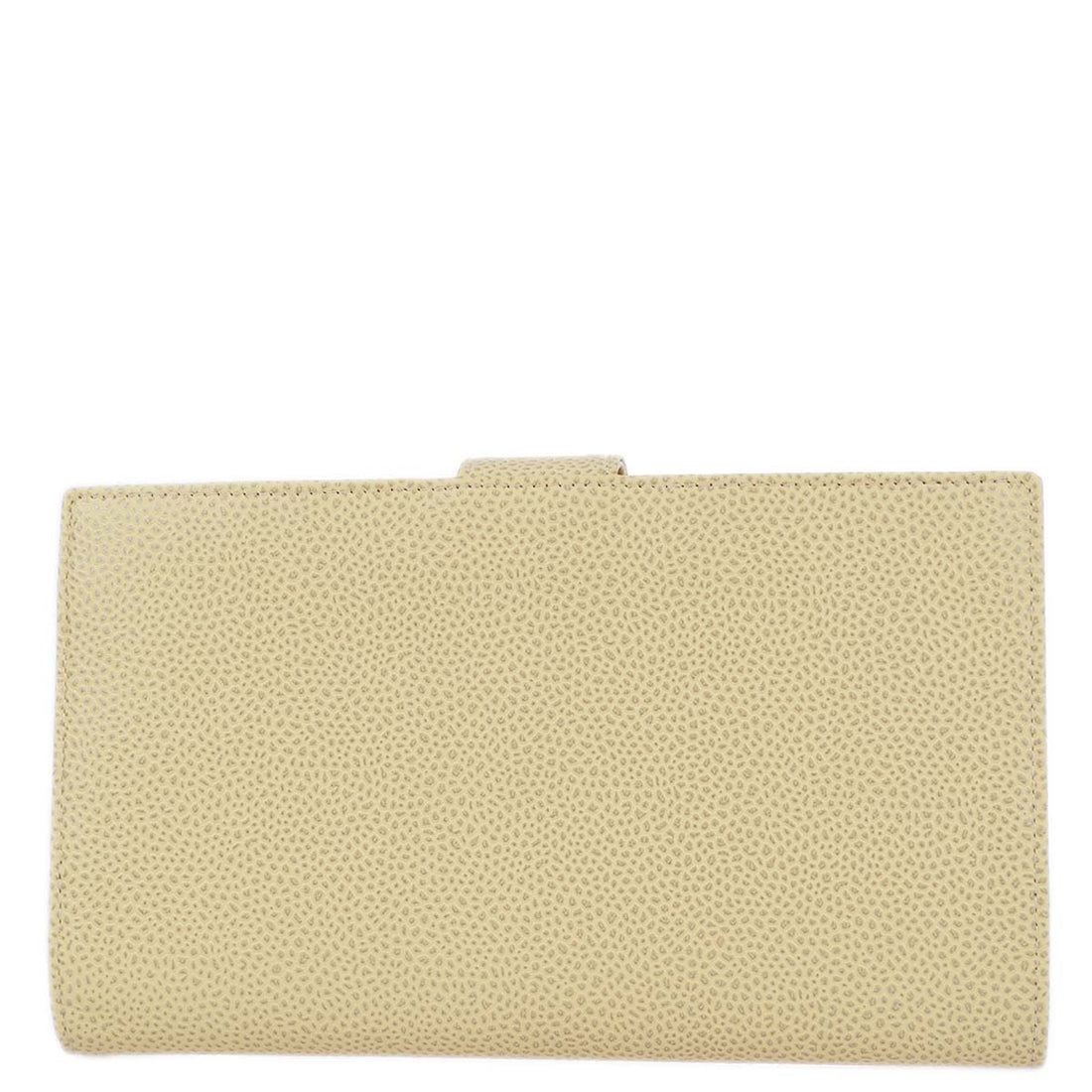 Top Quality Chanel 2000-2001 Ivory Caviar Bifold Long Wallet Purse