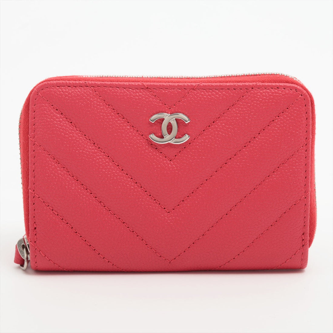 New 1:1 Rep Top Quality Chanel Matrasse Caviar S Cardcase Pink Silver Gold  25th