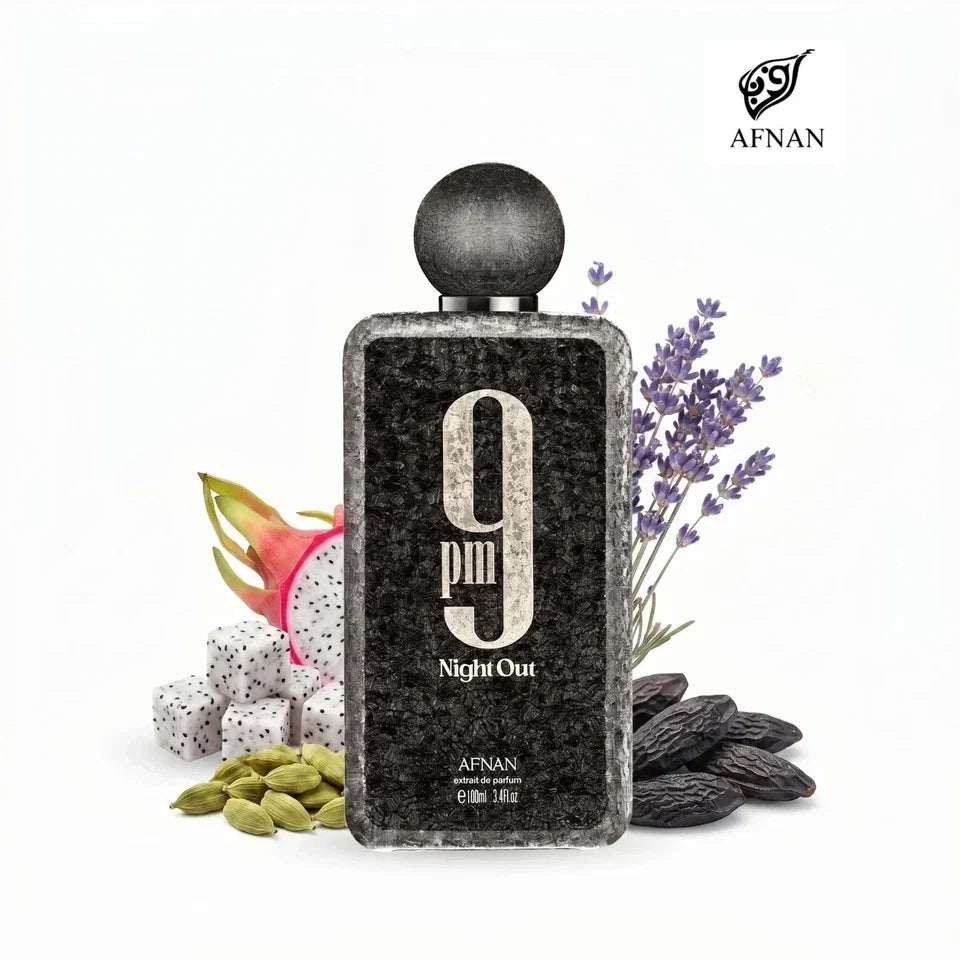 Afnan Unisex 9 PM Night Out Extrait de Parfum Spray Fragrances 100ml Perfume