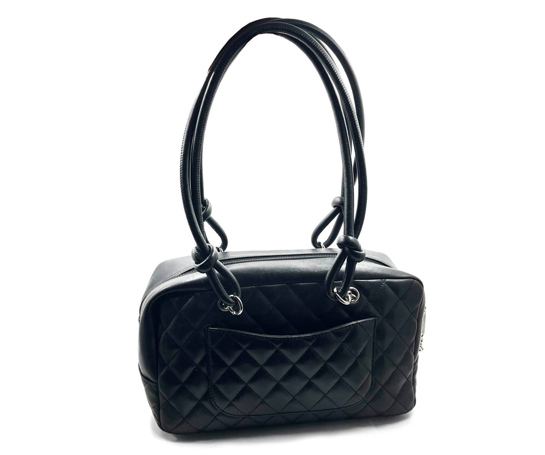Top Quality Chanel Black Cambon CC Duffle Satchel Shoulder Bag