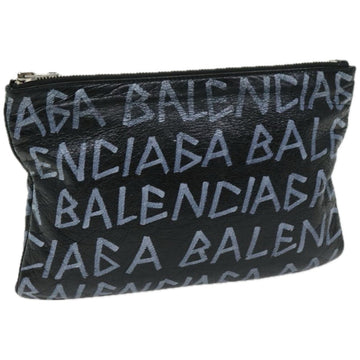 Balenciaga Clutch Bag Leather Black 535532 Auth bs12428