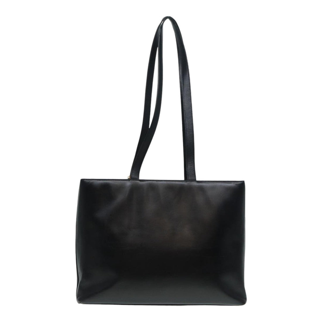 CHRISTIAN Top quality Dior Tote Bag Leather Black Gold Auth bs17566