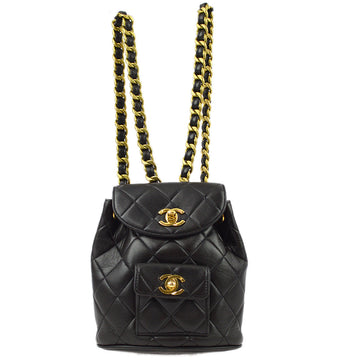 New 1:1 Rep Top Quality Chanel Black Lambskin Duma Backpack Small