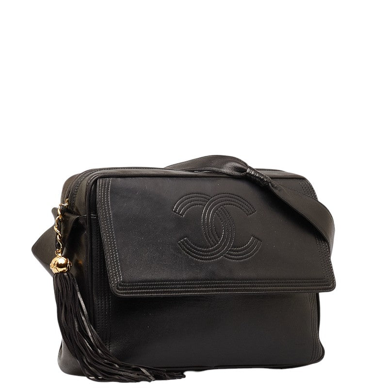 New 1:1 Rep Top Quality Chanel Coco Fringe One-Shoulder Bag Black Leather  Chanel