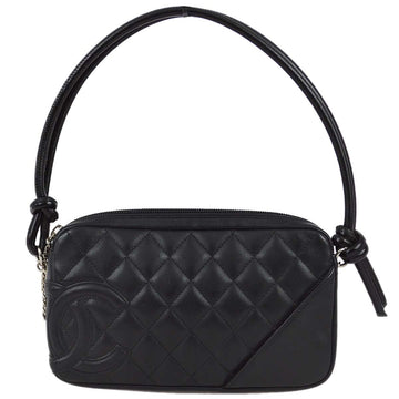 Top Quality Chanel 2003-2004 Black Calfskin Cambon Ligne Handbag