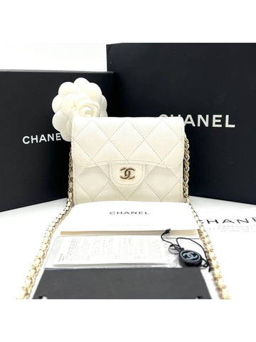 Classic caviar woc chain card wallet mini bag Chanel