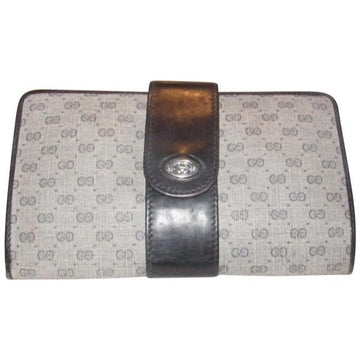 Gucci Blue Small G Logo Print Coated Canvas And Navy Leather With Chrome Accents  Collection