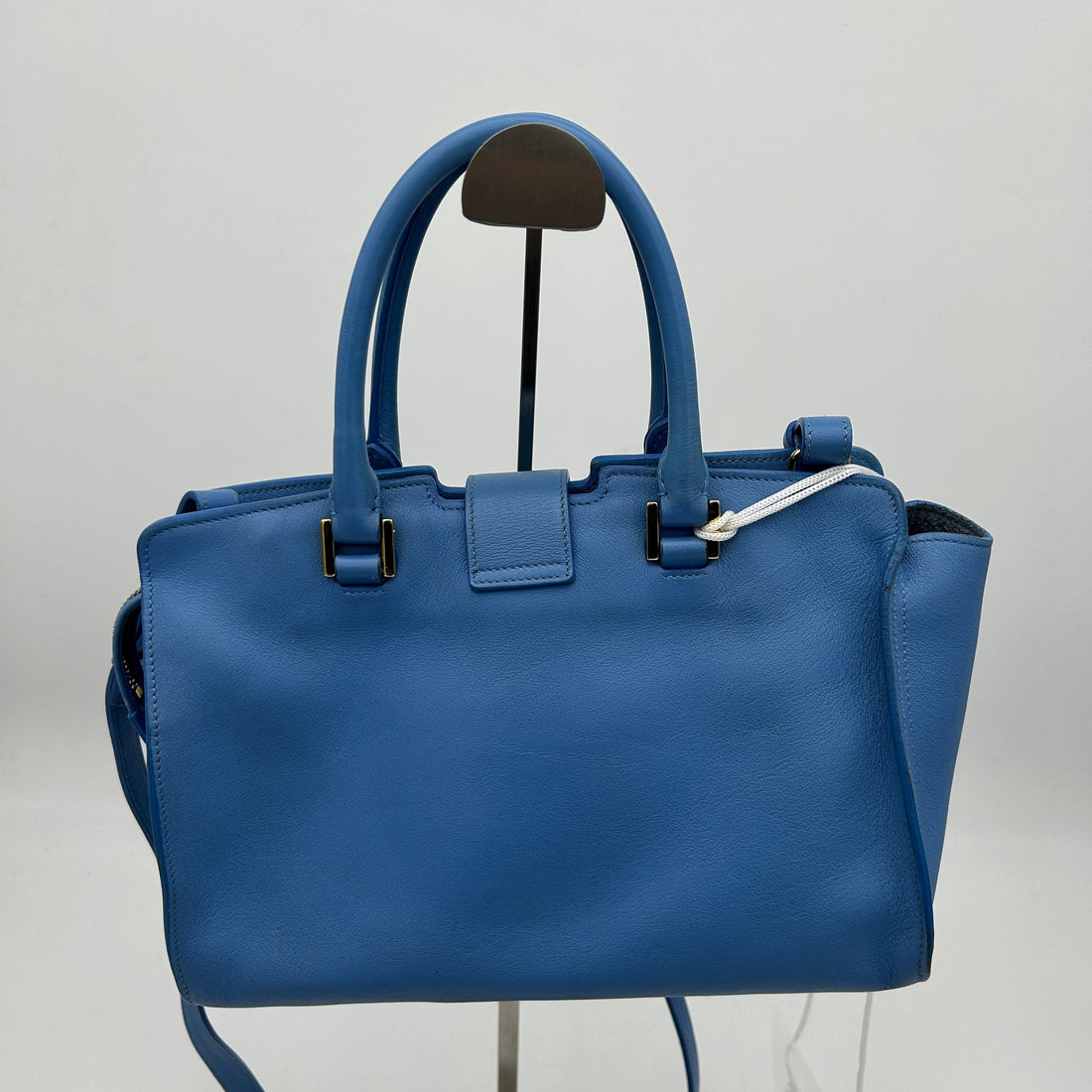Saint Laurent Baby Cabas Blue Leather Top Handle Bag Medium
