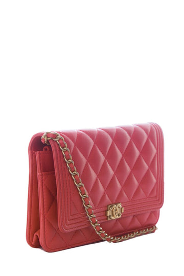 Chanel Hot Pink Calfskin Boy GHW  WOC
