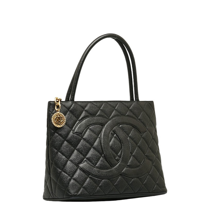 New 1:1 Rep Top Quality Chanel   Cocomark Tooth Bag houlder Bag Black Caviar S  CHANEL