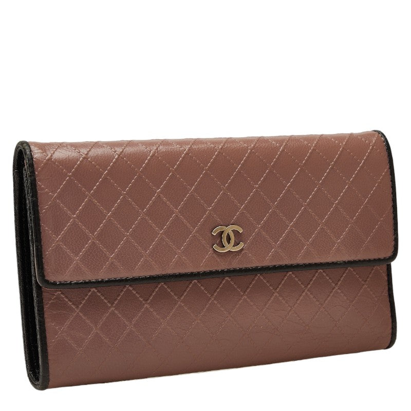 New 1:1 Rep Top Quality Chanel Cocomark Long Wallet Twin Foldable Wallet Pink Leather Lady CHANEL