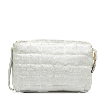 New 1:1 Rep Top Quality Chanel New Label Line Porch ilver White Nylon Leather  CHANEL