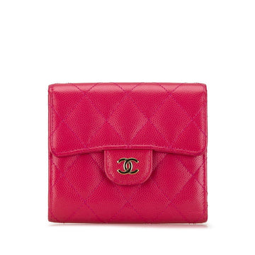 Top Quality Chanel Caviar Skin Matelasse Coco Mark Classic Small Flap Wallet