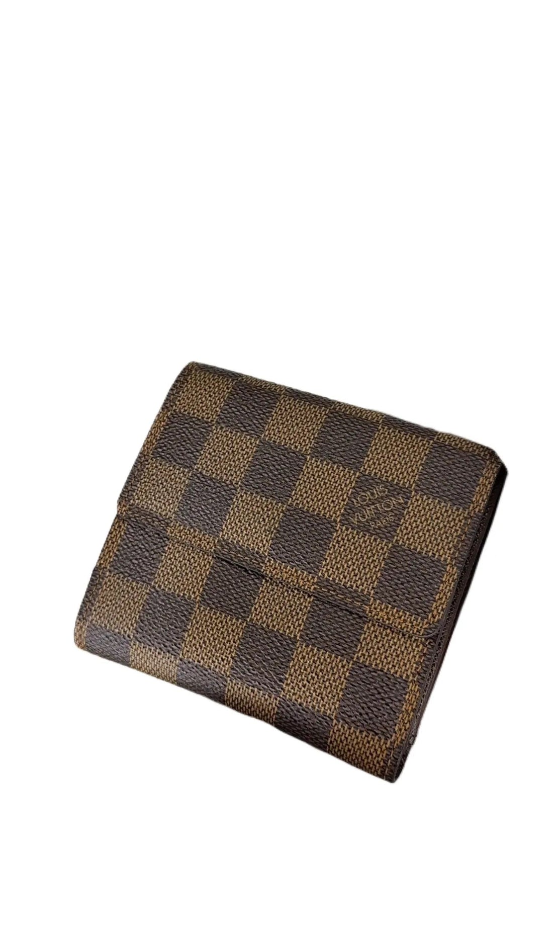 Louis Vuitton Damier Ebene Pattern Coated Canvas Elise Wallet B22-48