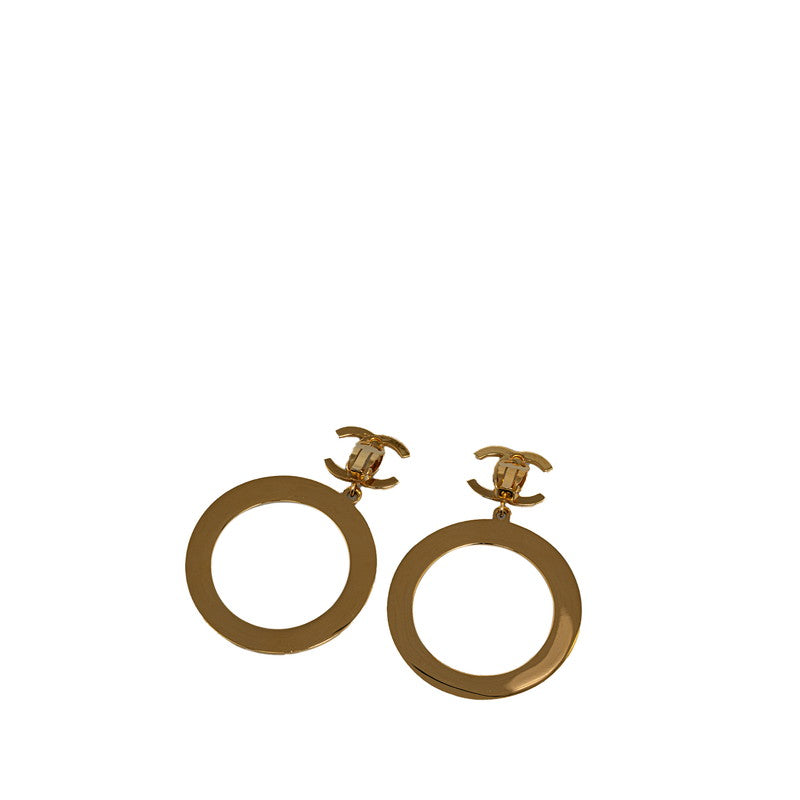 New 1:1 Rep Top Quality Chanel  Oval Logo Earrings Gold