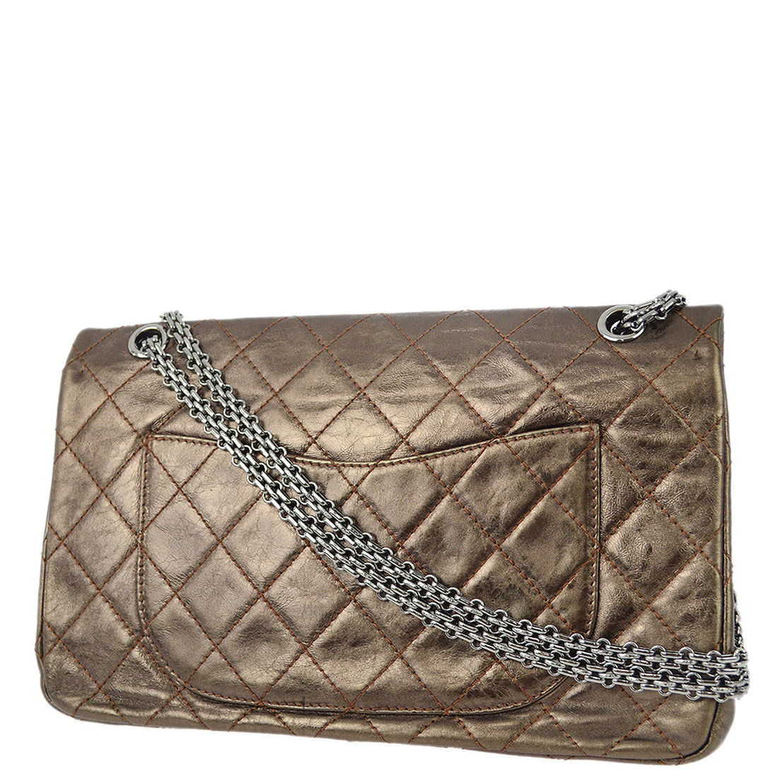 New 1:1 Rep Top Quality Chanel Brown Lambskin 2.55 Classic Double Flap Shoulder Bag