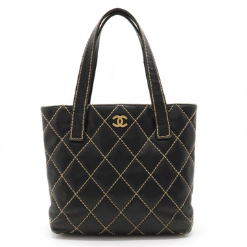 Top Quality Chanel Top Quality Chanel WILDSTETCH COCOMARK TORETH BAG HANDBAG LEADER BLACK BLACK GOLD A18126