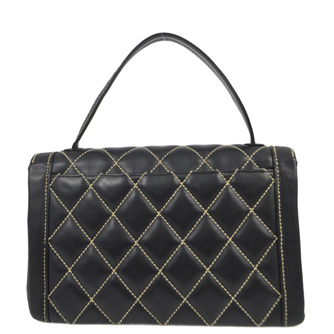 Top Quality Chanel 2004-2005 * Wild Stitch Handbag White Calfskin