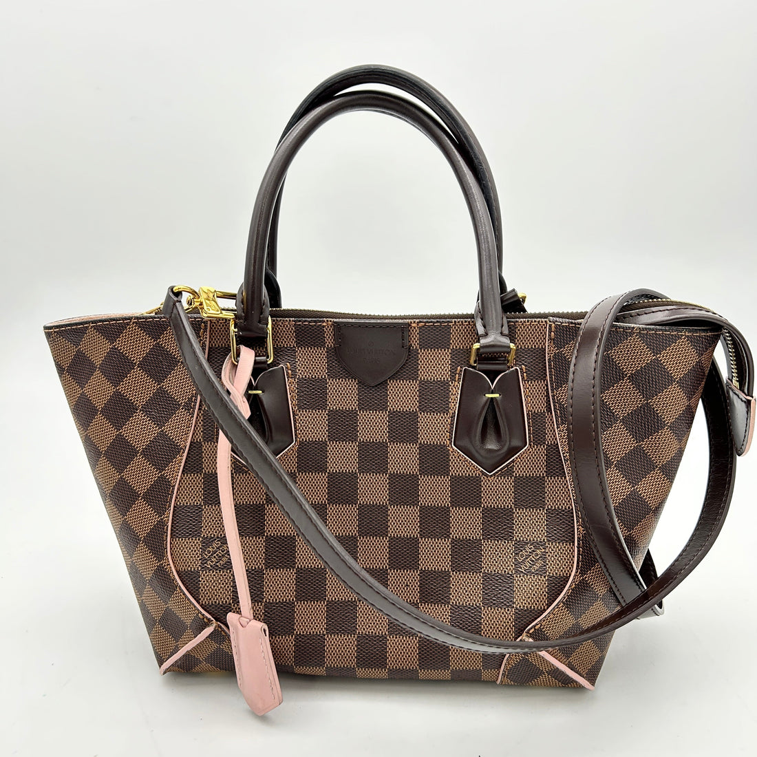 Louis Vuitton Damier Ebene Caissa Tote PM Rose Ballerine LA30608