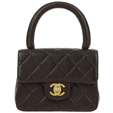 New 1:1 Rep Top Quality Chanel Brown Lambskin Classic Flap Micro Handbag