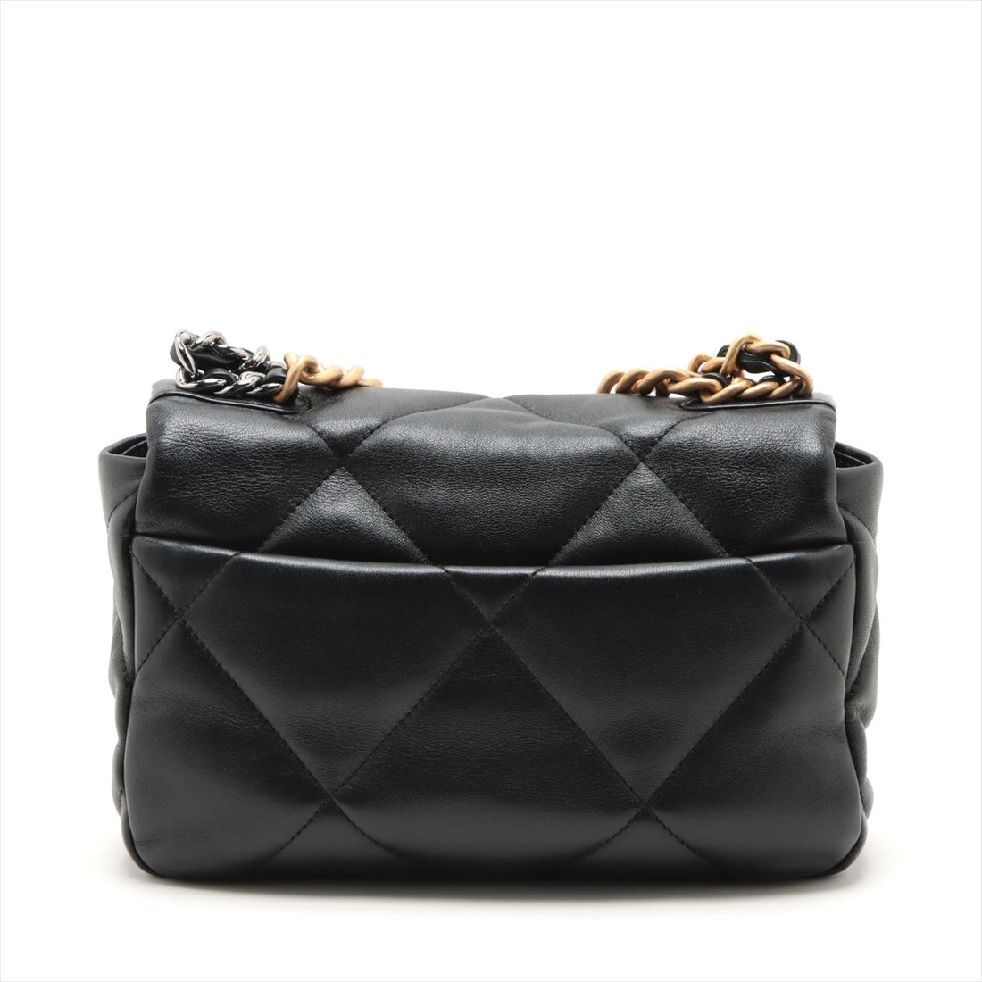 New 1:1 Rep Top Quality Chanel 19  Chain Shoulder Bag Black Gold  AS1160