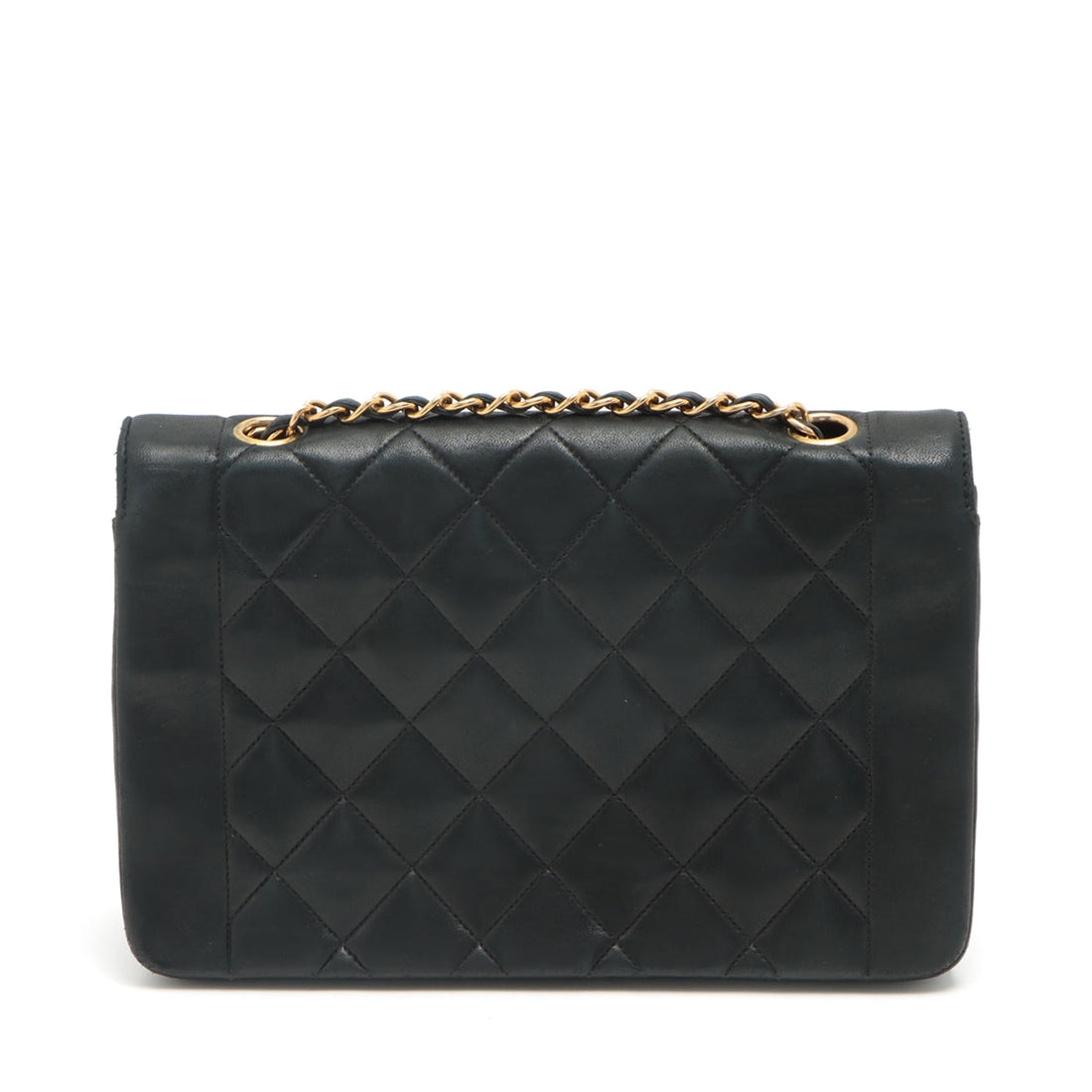 New 1:1 Rep Top Quality Chanel Matrasse  Single Flap Single Chain Bag Diamond Flap Black Gold  2nd
