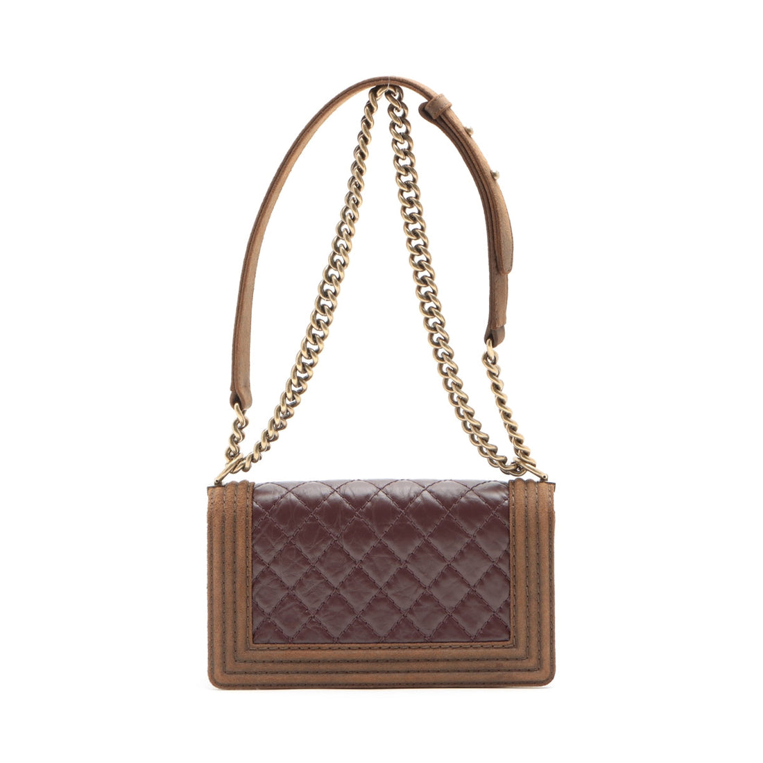 New 1:1 Rep Top Quality Chanel Boy New 1:1 Rep Top Quality Chanel Leather X Sword Chain Shoulder Bag Brown Gold  18th