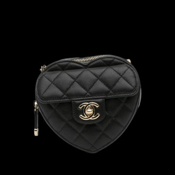 Black Leather Chanel Crossbody Bag