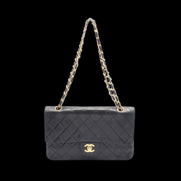 Black Leather Chanel Shoulder Bag