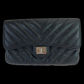 Black Leather Chanel Wallet On Chain