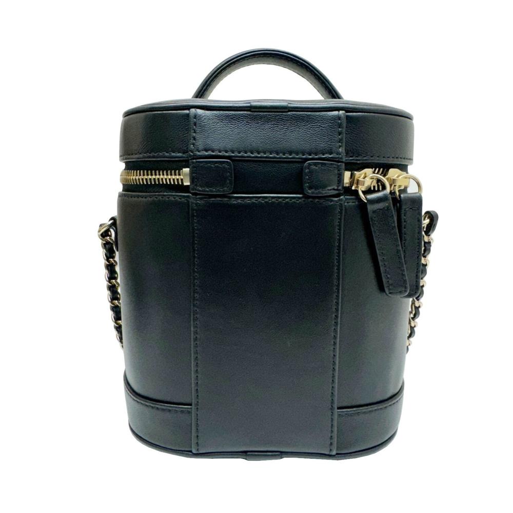 Black Leather Chanel Handbag