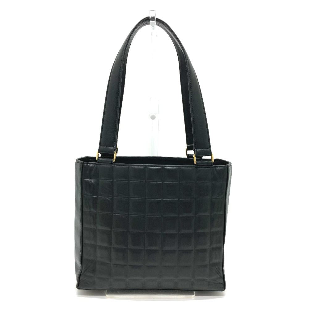 Black Leather Chanel Shoulder Bag