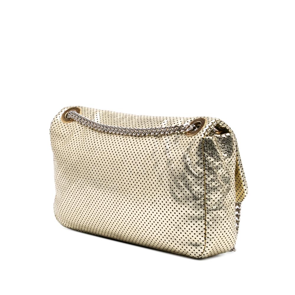 Gold Leather Chanel Flap Bag