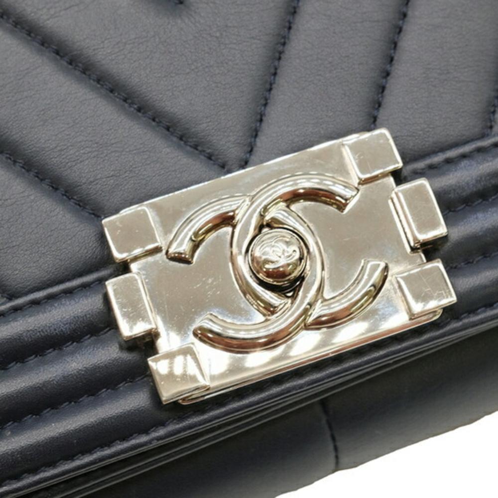Navy Canvas Chanel Handbag