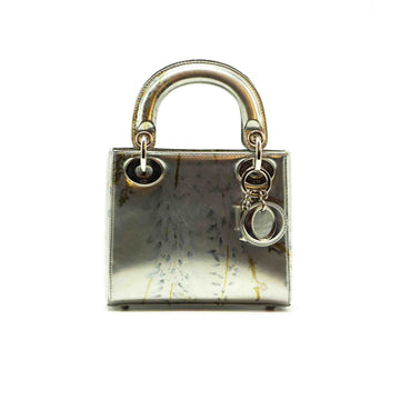 Top quality Dior Silver Flora Print Leather Mini Lady Top quality Dior Tote