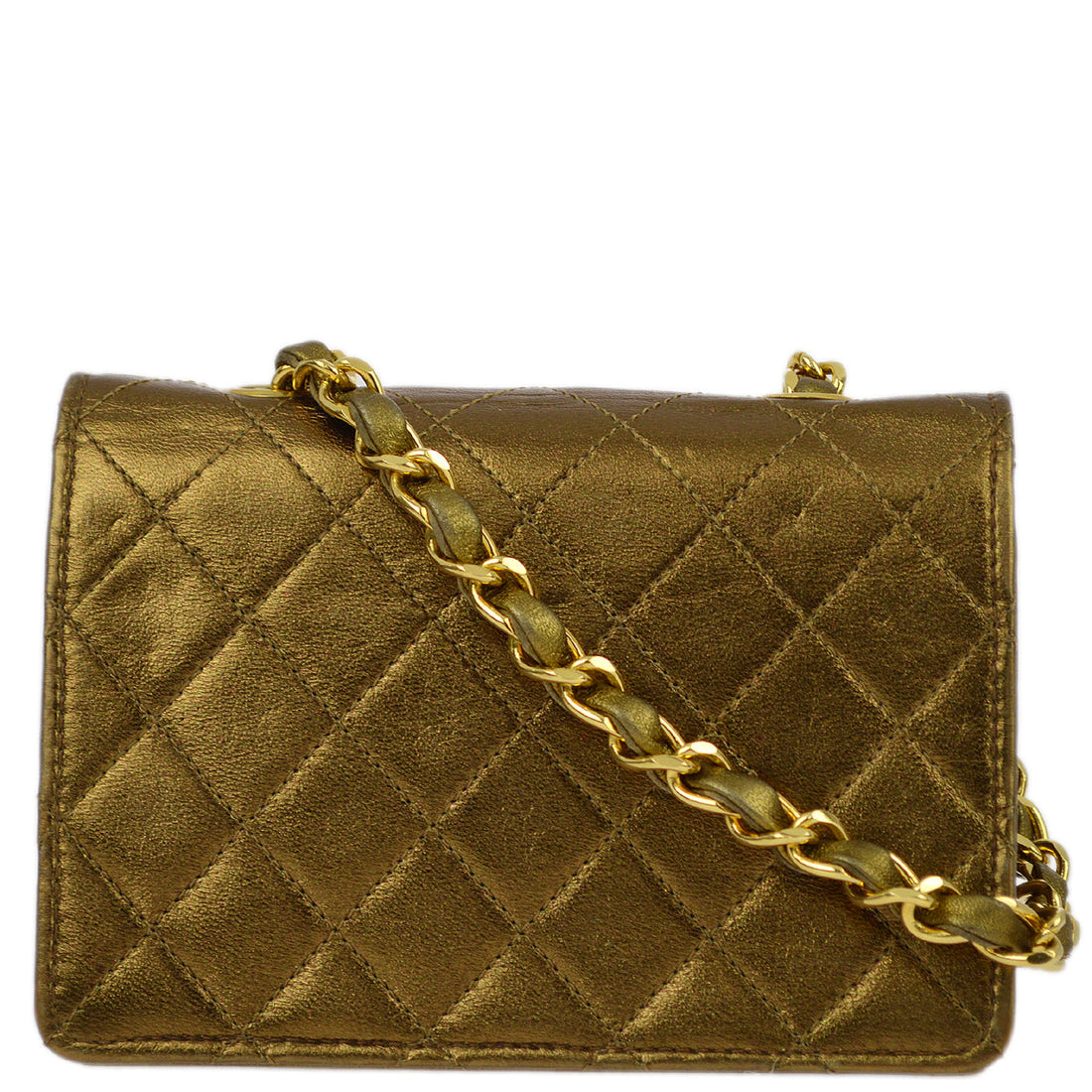 New 1:1 Rep Top Quality Chanel Bronze Lambskin Straight Flap Chain Shoulder Bag