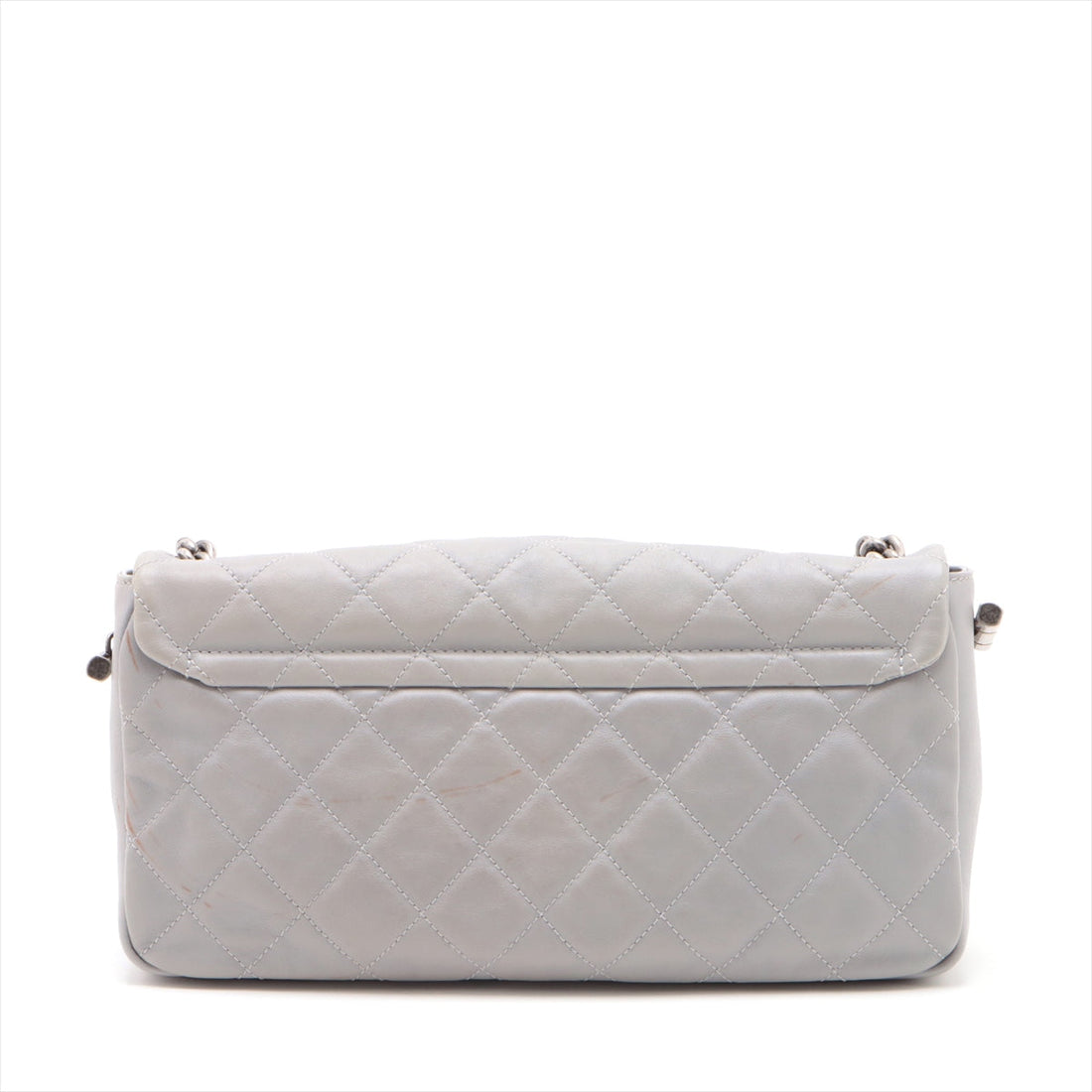 New 1:1 Rep Top Quality Chanel Matrasse  Chain Shoulder Bag Grey x Brown Gummetal G