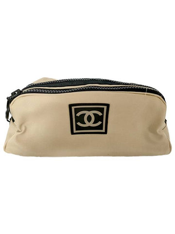 Sports canvas beige pouch Chanel