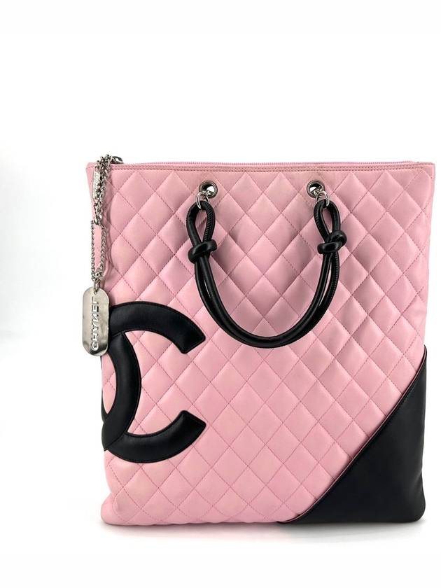 Pink Cambon Tote Bag Keyring Chanel